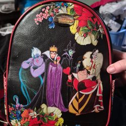 Villian loungefly backpack with card holder