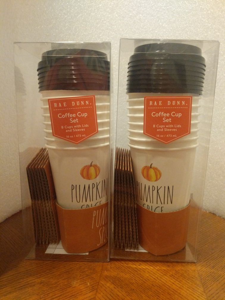 2 Rae dunn coffee cup set