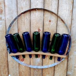 Reclaimed Wine Barrel Ring Wine Rack