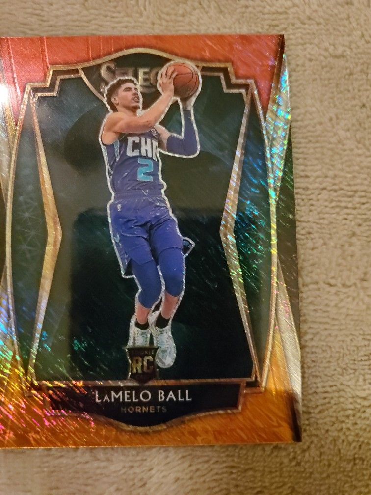 2020-2021 Select NBA Basketball LaMelo Ball (Red White Orange Shimmer) RC 183
