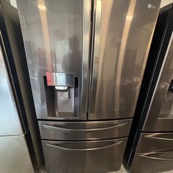 36” Dark Stainless Steel LG Showcase 4 Door French Door Refrigerator