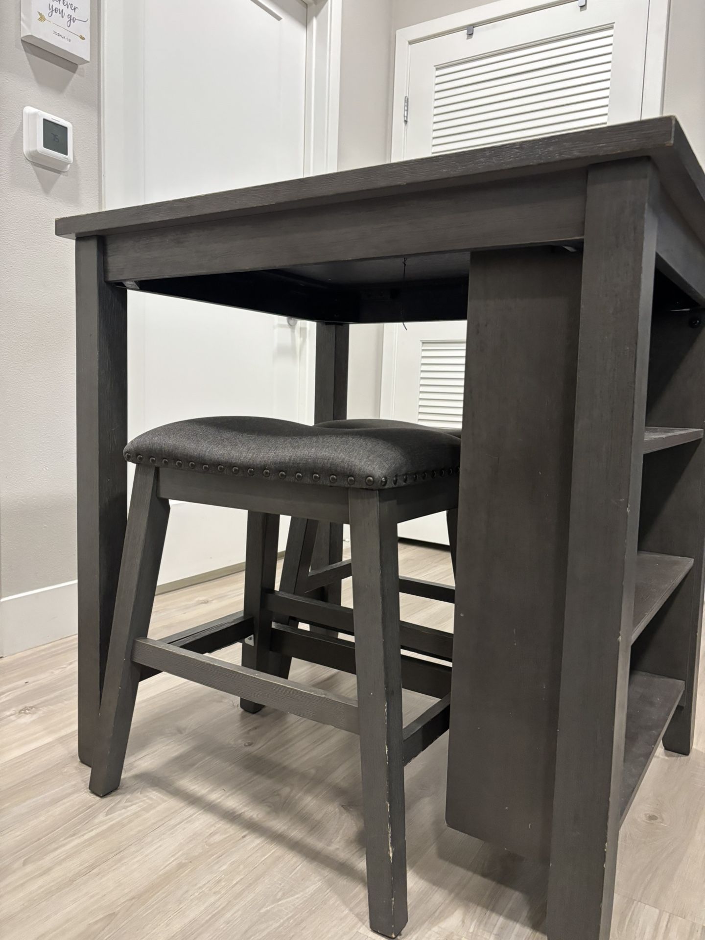 Counter Height Table With Two Stools