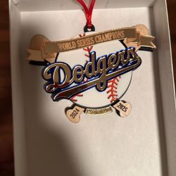 Dodgers World Series Ornament