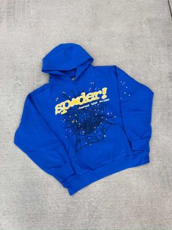 Sp5der hoodie blue