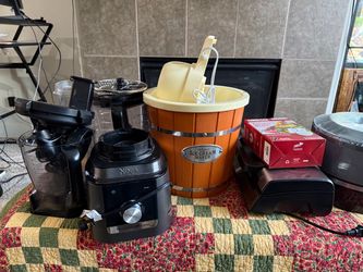 Blender, vacuum sealer, old fashion ice cream maker etc