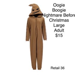 Oogie Boogie Nightmare Before Christmas costume Adult Large Onesie