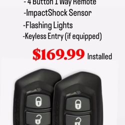 Code Alarm Security System With Keyless Entry