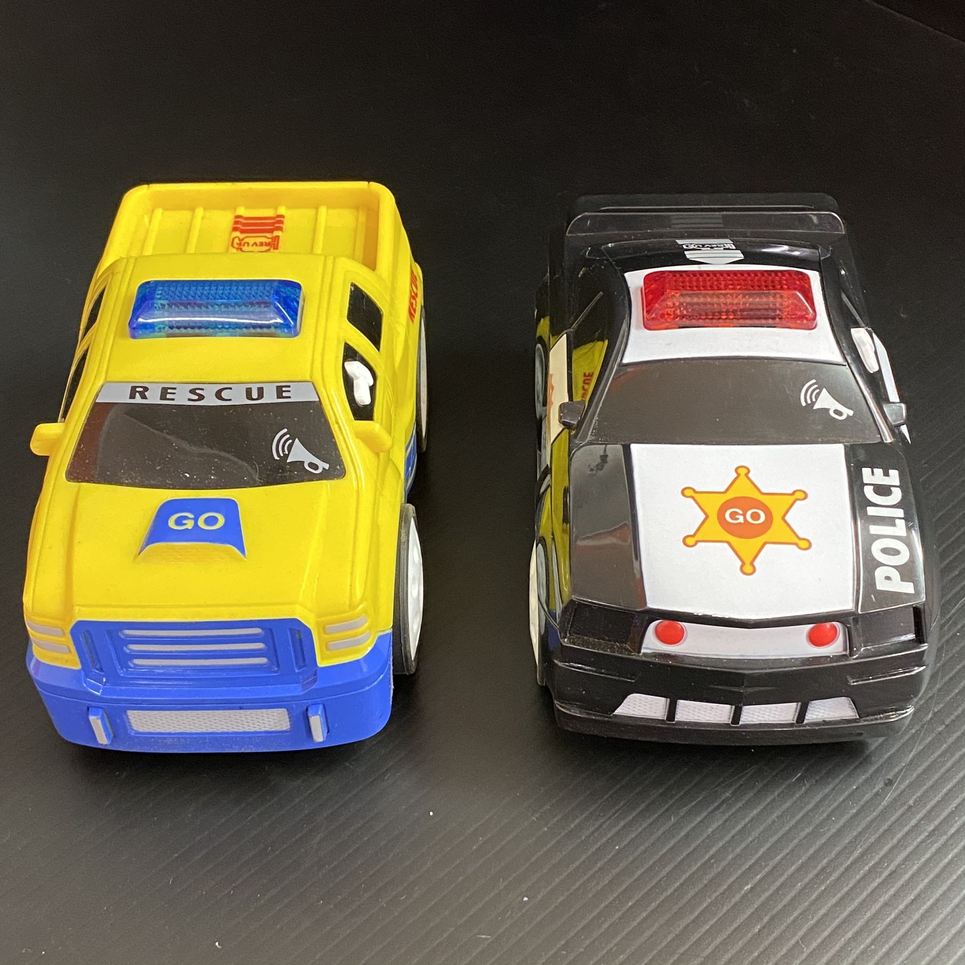 Emergency Vehicle Toys - Rescue Truck and Police Car