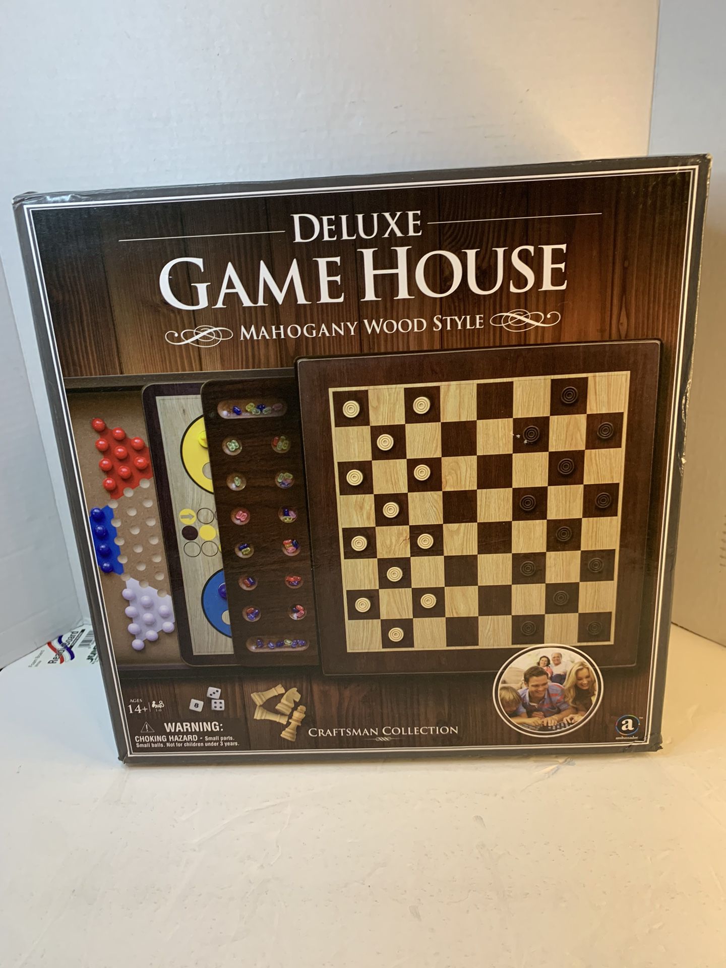 Deluxe Mahogany Wood Game House Kit- 10 in All