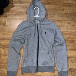 Grey Polo Ralph Lauren zip up hoodie 