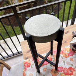 Modern Concrete and Metal Plant Stand