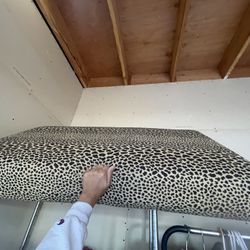 Leopard Print Chaise Lounge Couch 