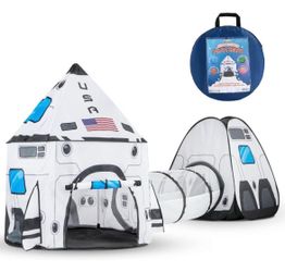 Spaceship Pop Up Tent Tunnel and Rocketship Playhouse