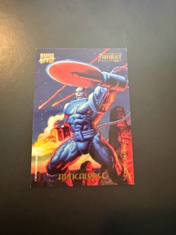 1994 MARVEL MASTERPIEGCES POWERBLAST INSERT GREG TIM HILDEBRANDT APOCALYPSE #1