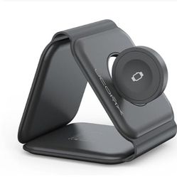 3 in 1 Nano Wireless Charger,  Foldable Magnetic Charging Station