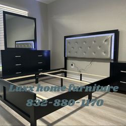 Brand New Bedroom Set Black Financing Available 