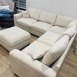 Brand New Ivory Color Sectional 