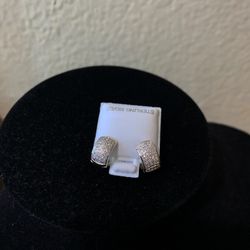 4 Row CZ Hoop Huggies