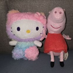 Hello Kitty Peppa Pig Plush 7"