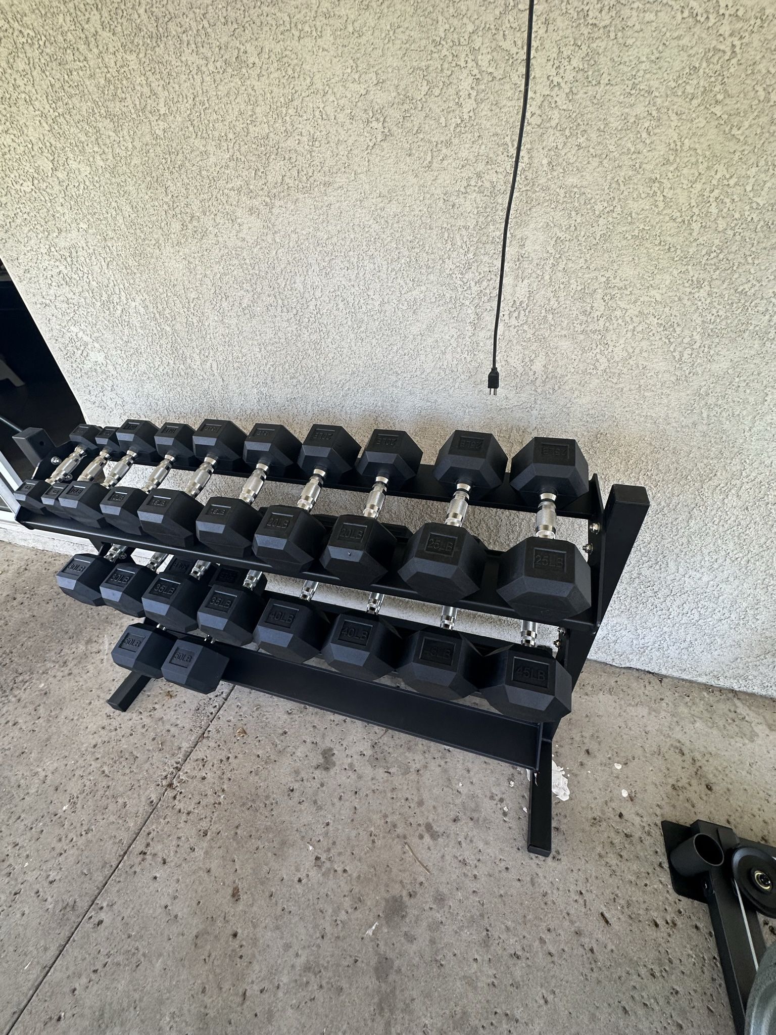 5-50lbs Dumbbells w/Rack