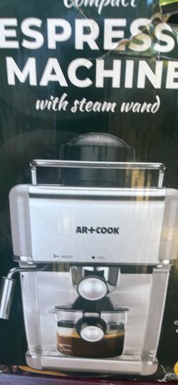 Art+Cook Compact Espresso Machine with Steam Wand