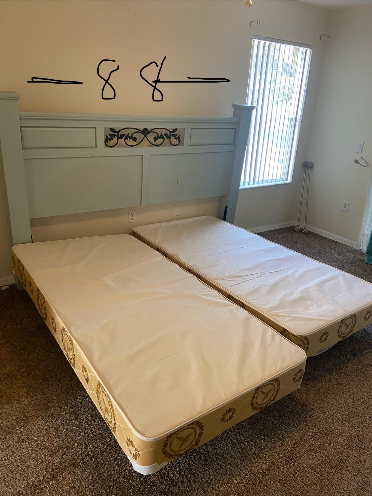 King Size Bed Frame With Box Springs