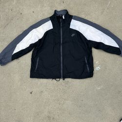 Vintage Nike Windbreaker Black/White/Grey Size Large 