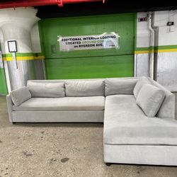 West Elm Shelter 106" Left 2-Piece Bumper Chaise Sectional - FREE DELIVERY 