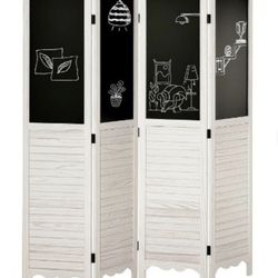 4 Panel Room Divider with Chalkboard SEE PICS