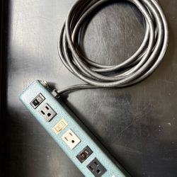 Industrial Grade Metal Power Strip w/4-switches & 15ft Cable