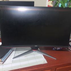 AOC 24" 165Hz Curved HD With LED Backlight  Gaming Monitor With Stand