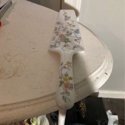 Vintage Andrea By Sadat Porcelain Pie Server Vintage 