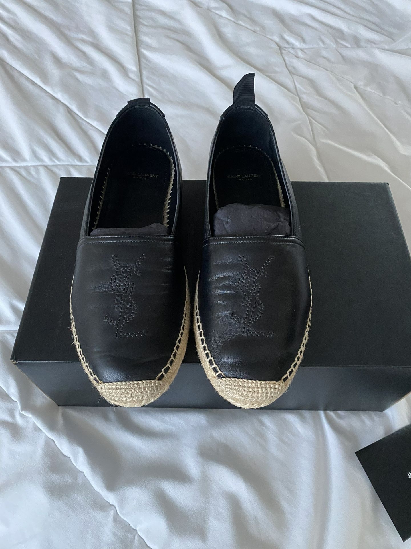 Saint Laurent leather espadrilles. Size 40