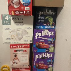 Pampers #1 Huggies #1,4,5, And Pull-ups 2t-3T,35box 