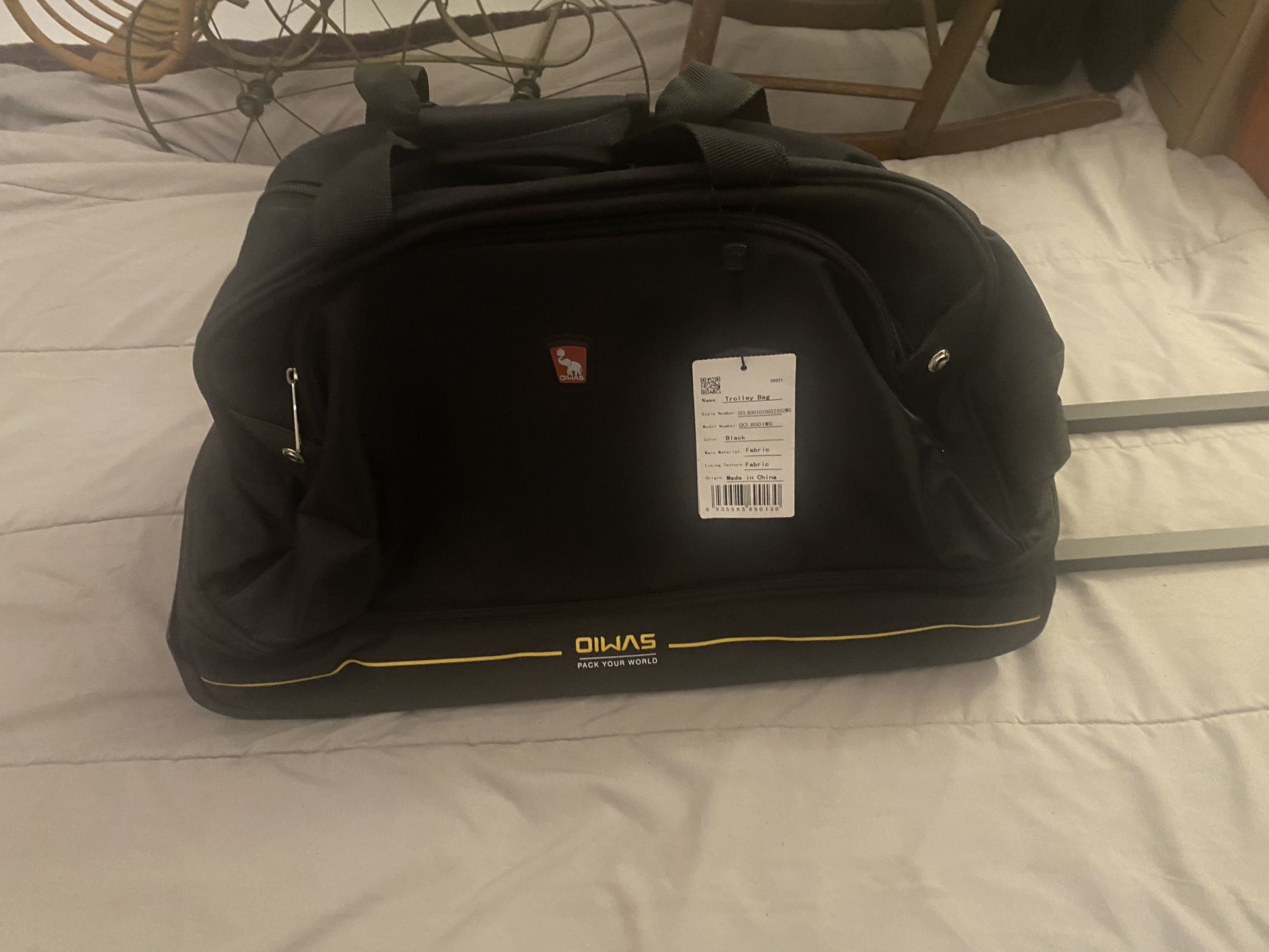 Rolling Duffle Bag with Wheels, New