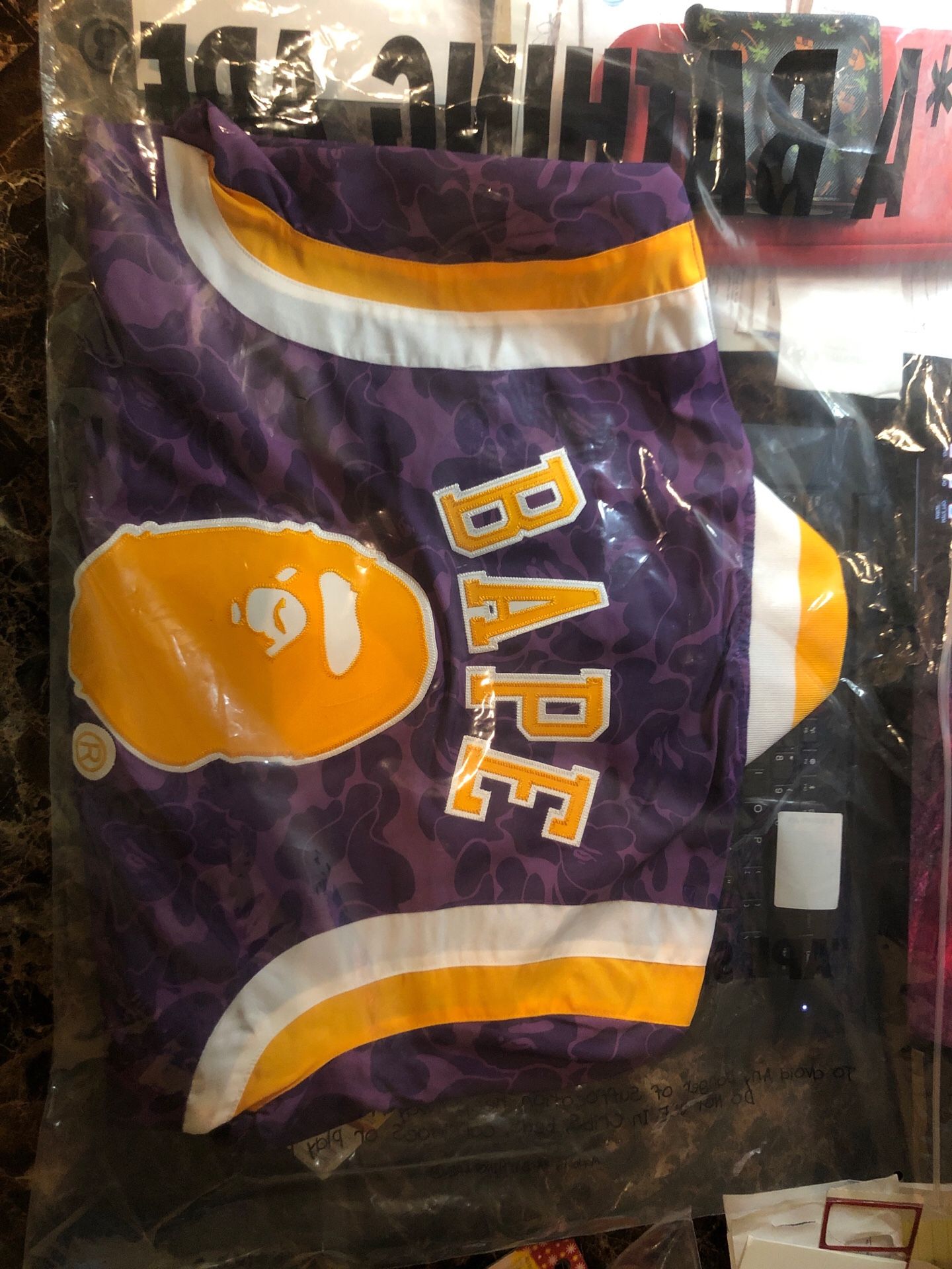 Bape laker jacket