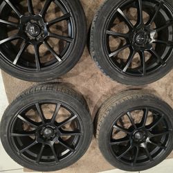 Aftermarket 17 Inch Rims And Tires 4 Lug Universal Like New 