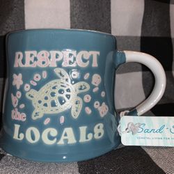 RESPECT THE LOCALS SEA TURTLE MUG