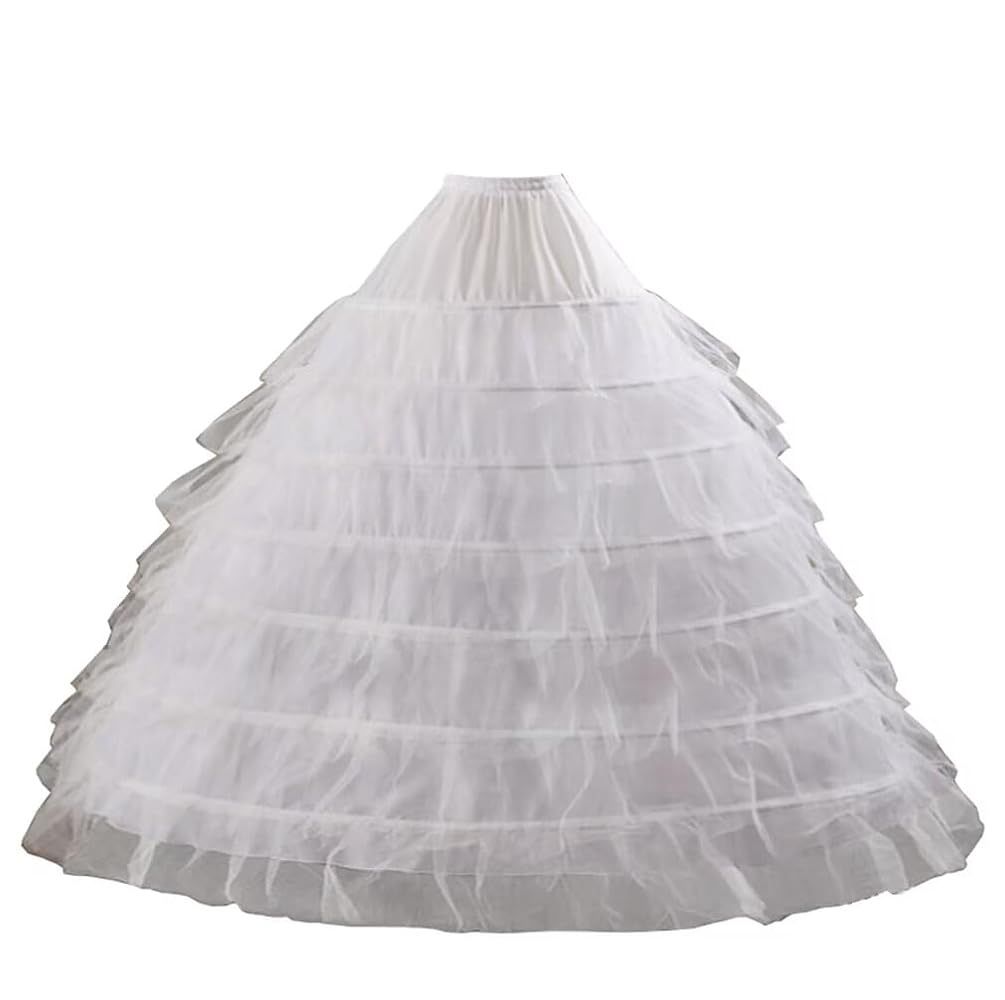 Crinolina blanca para vestido de fiesta largo para quinceañera, vestido de novia de boda, línea A
