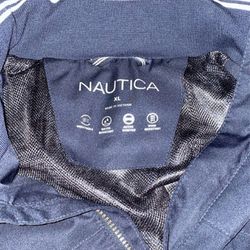 Nautica Men’s Waterproof Packable Hooded Jacket, XL.
