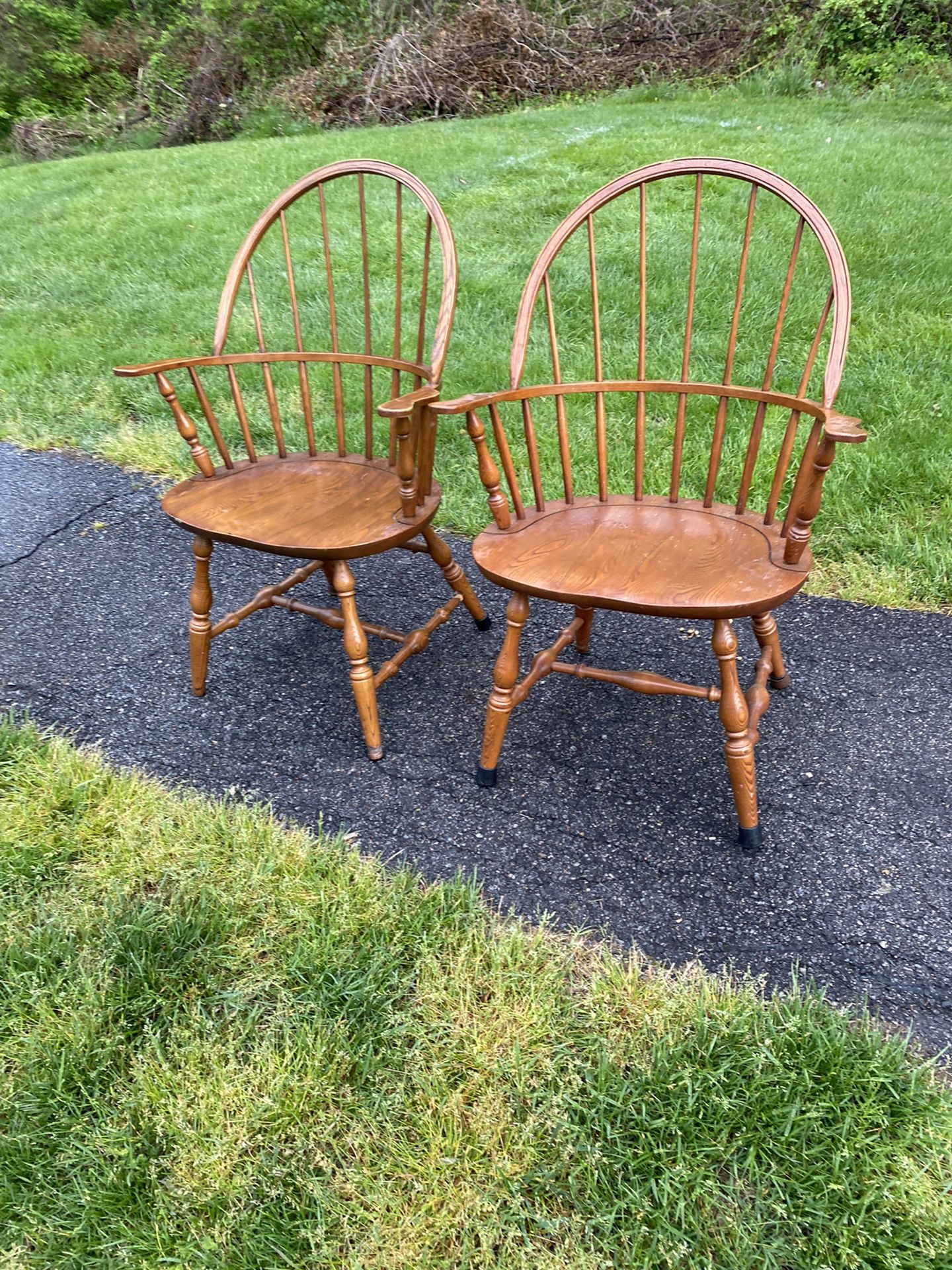 Two Captains Arms Windsor Chairs 