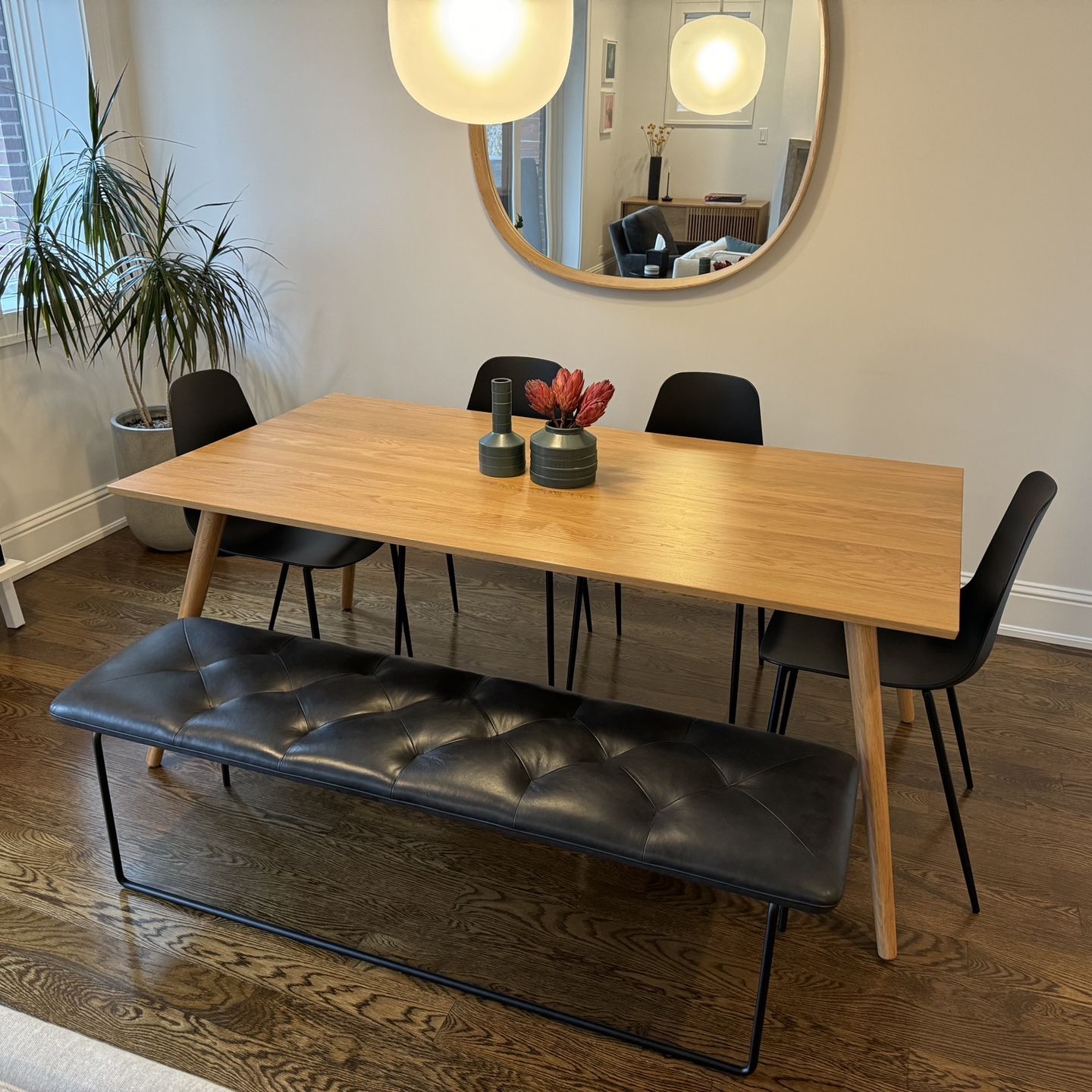 Mid century modern Dining Table for 6