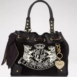Y2K VINTAGE JUICY COUTURE DAYDREAMER VELOUR SCOTTIE DOG BAG 