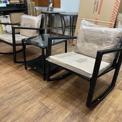 3 piece wicker conversation set