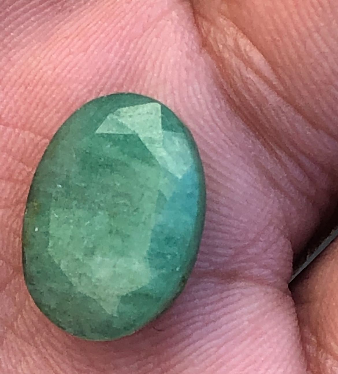 6 Carat Faceted Emerald Gemstone