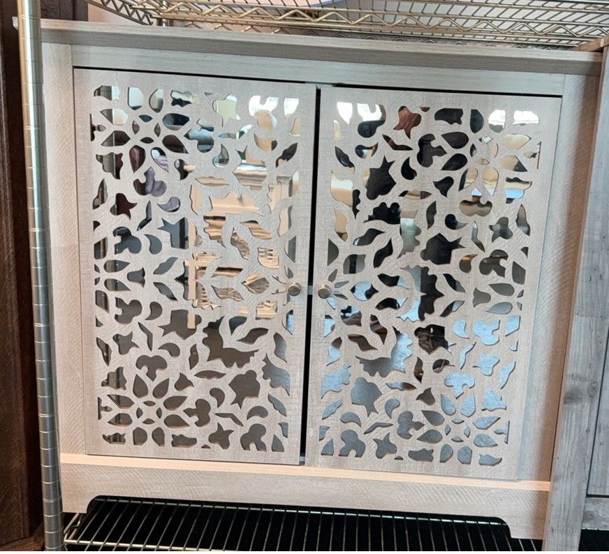 Eltingville 2 Door Mirrored Accent Cabinet