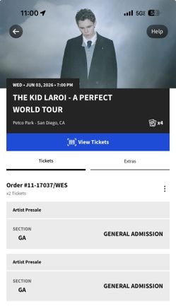 The Kid Laroi World Tour Tickets San Degio General Admission
