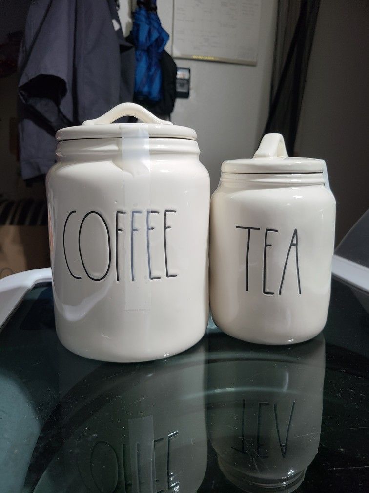 Rae Dunn Coffee & Tea Set Canisters