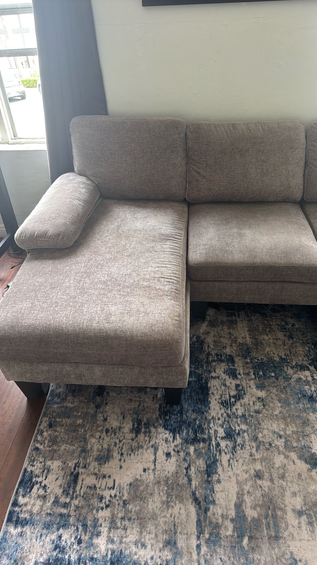 Convertible Sectional Sofa Couch, 4 Seat Sofa Set for Living Room 