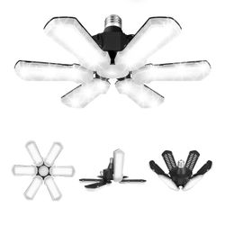 LED Garage Light 150W 15000LM Deformable 6+1 Panels E26 Ceiling Shop Light 